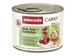 animonda Carny Nassfutter Katze Adult Rind, Pute und Kaninchen 24x200 g