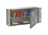 hansgrohe XtraStoris Wandnische 56100800 15x30x10cm, mit befliesbarer Tür, integriertem Absperrventil, Edelstahl
