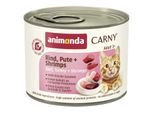 animonda Carny Nassfutter Katze Adult Rind, Pute und Shrimps 24x200 g