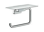 hansgrohe AddStoris Papierrollenhalter 41772000 mit Ablage, Wandmontage, Metall, chrom
