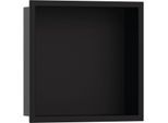 hansgrohe XtraStoris Wandnische 56061670 30x30x10cm, mit integriertem Rahmen, mattschwarz
