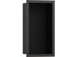 hansgrohe XtraStoris Wandnische 56095340 30x15x10cm, mit Designrahmen, mattschwarz, brushed black chrome