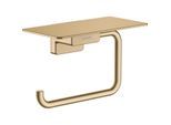 hansgrohe AddStoris Papierrollenhalter 41772140 mit Ablage, Wandmontage, Metall, brushed bronze