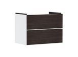 hansgrohe Xevolos E Waschtischunterschrank 54178730 780x555x475mm, 2 Schubladen, mattweiß, Eiche dunkel
