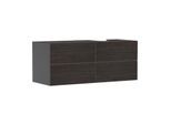 hansgrohe Xevolos E Waschtischunterschrank 54241730 1370x555x550mm, 4 Schubladen, rechts, schiefergrau matt, Eiche dunkel