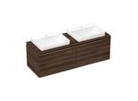 hansgrohe Xelu Q Waschtischunterschrank 54073000 1560x485x550mm, 2 Schubkästen, Nussbaum dunkel, chrom