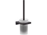 hansgrohe AddStoris WC-Bürstengarnitur 41752670 Wandmontage, Metall, Glas, mattschwarz