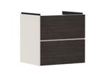 hansgrohe Xevolos E Waschtischunterschrank 54176730 580x555x475mm, 2 Schubladen, sandbeige matt, Eiche dunkel