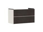 hansgrohe Xevolos E Waschtischunterschrank 54182730 980x555x475mm, 2 Schubladen, sandbeige matt, Eiche dunkel
