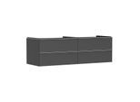 hansgrohe Xelu Q Waschtischunterschrank 54091000 1560x485x550mm, 4 Schubkästen, diamantgrau matt, chrom