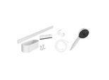 hansgrohe WallStoris Handbrause Set 24291700 3jet Activation EcoSmart, mit Brausestange, Accessoireset, Mattweiß