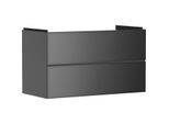 hansgrohe Xevolos E Waschtischunterschrank 54183770 980x555x475mm, 2 Schubladen, schiefergrau matt, schiefergrau metallic