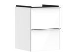 hansgrohe Xelu Q Waschtischunterschrank 54019000 480x605x475mm, für Handwaschbecken, 2 Schubladen, weiß hochglanz, chrom