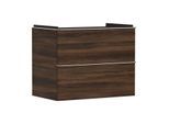 hansgrohe Xelu Q Waschtischunterschrank 54030000 780x605x475mm, 2 Schubladen, Nussbaum dunkel, chrom