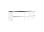 hansgrohe Xelu Q Waschtischunterschrank 54086000 1360x485x550mm, 4 Schubkästen, weiß hochglanz, chrom