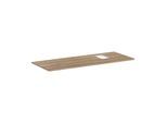 hansgrohe Xelu Q Konsole 54124230 1360 x 550 mm, Ausschnitt rechts, Aufsatzwaschtisch mit Hahnloch, Eiche Natur