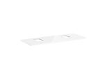 hansgrohe Xelu Q Konsole 54125050 1360 x 550 mm, 2 Ausschnitte, Aufsatzwaschtisch mit Hahnloch, weiß hochglanz