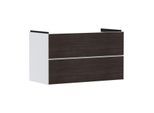 hansgrohe Xevolos E Waschtischunterschrank 54181730 980x555x475mm, 2 Schubladen, mattweiß, Eiche dunkel