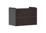 hansgrohe Xevolos E Waschtischunterschrank 54180730 780x555x475mm, 2 Schubladen, schiefergrau matt, Eiche dunkel
