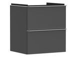 hansgrohe Xelu Q Waschtischunterschrank 54024000 580x605x475mm, 2 Schubladen, diamantgrau matt, chrom