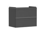 hansgrohe Xelu Q Waschtischunterschrank 54028000 780x605x475mm, 2 Schubladen, diamantgrau matt, chrom