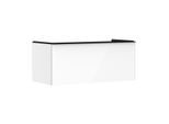 hansgrohe Xelu Q Waschtischunterschrank 54062670 1180x485x550mm, Schubkasten, weiß hochglanz, mattschwarz