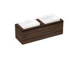hansgrohe Xelu Q Konsole 54112630 1560 x 550 mm, 2 Ausschnitte 600 x 480 mm, Nussbaum dunkel