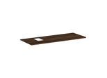 hansgrohe Xelu Q Konsole 54123630 1360 x 550 mm, Ausschnitt links, Aufsatzwaschtisch mit Hahnloch, Nussbaum dunkel