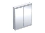 Geberit One Spiegelschrank 505802001 75 x 90 x 15 cm, Aluminium eloxiert, mit ComfortLight, 2 Türen