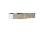 hansgrohe Xevolos E Waschtischunterschrank 54319390 1370x550x275mm, 2 Schubladen, links, mattweiß, bronze Struktur