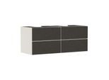 hansgrohe Xevolos E Waschtischunterschrank 54197660 1370x555x550mm, 4 Schubladen, sandbeige matt, Textil dunkelgrau