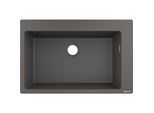 hansgrohe Einbauspüle 43313290 770 x 510 mm, 1 Hauptbecken, Hahnloch vordefiniert, steingrau