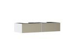 hansgrohe Xevolos E Waschtischunterschrank 54316390 1370x550x275mm, 2 Schubladen, mattweiß, bronze Struktur