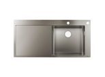Hansgrohe S717-F450 Einbauspüle 43307800 Edelstahl, 1 Becken, Abtropffläche, Hahnloch/Loch