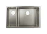 Hansgrohe S719-U655 Unterbauspüle 43429800 edelstahl, 180x450mm, 1 Haupt- und Zusatzbecken