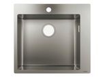 Hansgrohe S711-F450 Einbauspüle 43301800 edelstahl, 1 Hauptbecken, Hahnloch vorgebohrt
