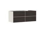 hansgrohe Xevolos E Waschtischunterschrank 54240730 1370x555x550mm, 4 Schubladen, rechts, sandbeige matt, Eiche dunkel