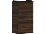 hansgrohe Xelu Q Waschtischunterschrank 54014670 340x605x245mm, für Handwaschbecken, links, Nussbaum dunkel, mattschwarz