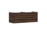hansgrohe Xelu Q Waschtischunterschrank 54069000 1360x485x550mm, 2 Schubkästen, Nussbaum dunkel, chrom
