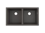 hansgrohe Unterbauspüle 43434290 820 x 450 mm, 2 Hauptbecken, steingrau
