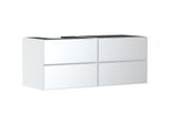 hansgrohe Xevolos E Waschtischunterschrank 54236320 1370x555x550mm, 4 Schubladen, links, mattweiß, weiß metallic