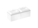 hansgrohe Xelu Q Waschtischunterschrank 54070700 1560x485x550mm, 2 Schubkästen, weiß hochglanz, mattweiß