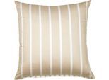 Kissenbezug JANINE "modernclassic 39028-28", beige (naturell), B:80cm L:80cm, Mako-Satin, Obermaterial: 100% Baumwolle, Kissenbezüge, Kissenbezug, mit Reißverschluss