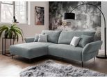 Ecksofa HOME AFFAIRE "Amarena modern & bequem, verstellbare Armlehnen, L-Form", grün (mint), B:286cm H:95cm T:178cm, 100% Polyester, Sofas, Ecksofa, inklusive Armlehnenverstellfunktion, inkl. 4x Zierkissen