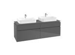 Villeroy & Boch Legato Waschtischunterschrank B76800FP 160x55x50cm, Glossy Grey