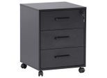 Livetastic , Schwarz , Holzwerkstoff , 3 Schublade(n) Schubladen , 43x56x42 cm ,