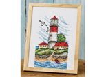 Stickbild "Leuchtturm Insel", 18 x 24 cm