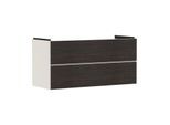hansgrohe Xevolos E Waschtischunterschrank 54185730 1180x555x475mm, 2 Schubladen, sandbeige matt, Eiche dunkel