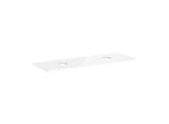 hansgrohe Xelu Q Konsole 54119050 1560 x 550 mm, 2 Ausschnitte, Aufsatzwaschtisch ohne Hahnloch, weiß hochglanz