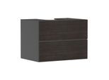 hansgrohe Xevolos E Waschtischunterschrank 54189730 780x555x550mm, 2 Schubladen, schiefergrau matt, Eiche dunkel